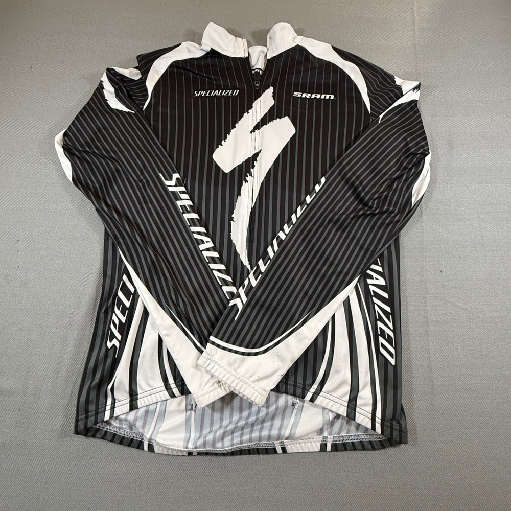 Specialized SRAM S-Works Cycling Jersey Mens Large Black White Long Sleeve 2283
